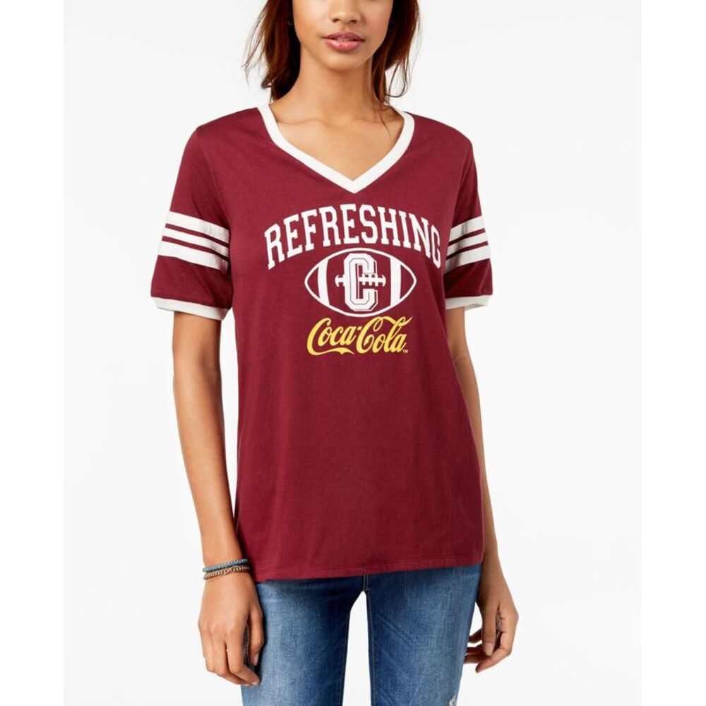 Freeze 24 7 Juniors Coca Cola Graphic Varsity T-Shirt